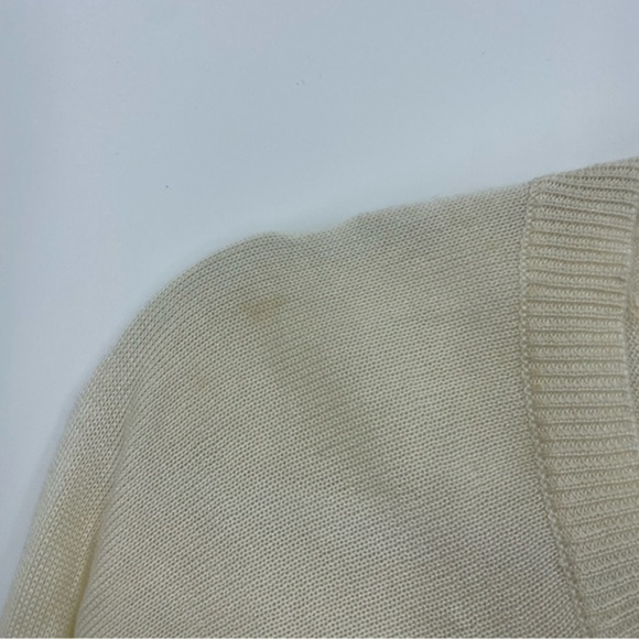 Townsen Ivory Sweater with Faux Leather front‎ Panel size M - Picture 3 of 9